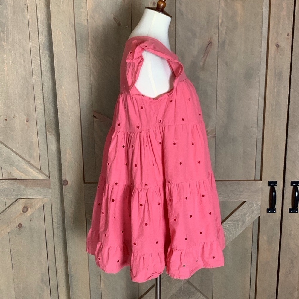 Simply Southern coral pink pineapple eyelet mini dress / tunic Size Medium - Picture 4 of 12